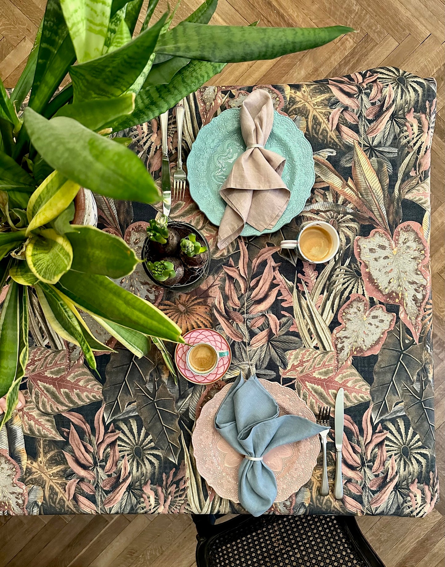 Tablecloth Rectangular, Cotton, Printed | Night Jungle